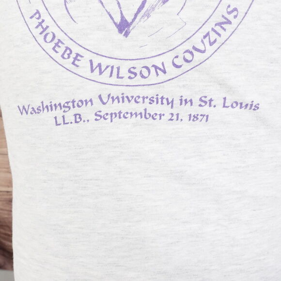 VINTAGE FIRST WOMAN GRADUATE PHOEBE EILSON COUZINS WASHINGTON UNIVERSITY TSHIRT - Picture 3 of 8